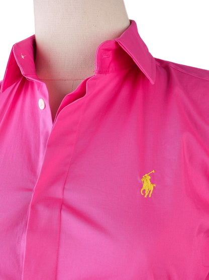 Excellent Ralph Lauren Pink Cotton Shirt XS Super Slim Fit
