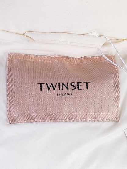 Excellent TWINSET White Lace Jacket Size S Padded Design