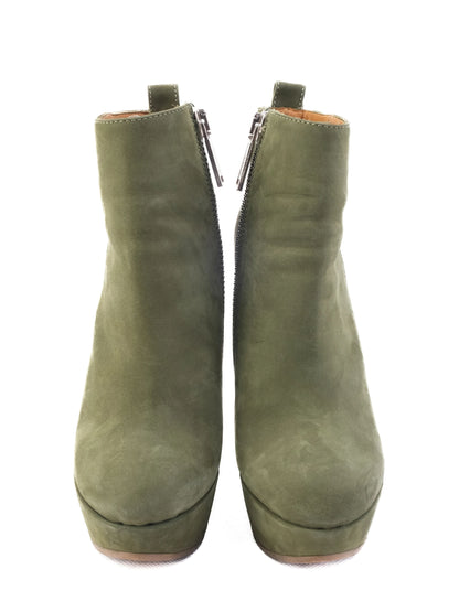 Excellent Dsquared2 Green Leather Wedge Ankle Boots Size 37