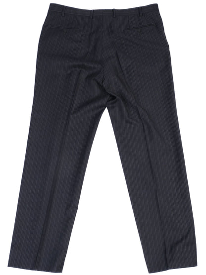 Excellent Canali Black Wool Suit Jacket Men Size XXL Pinstripe