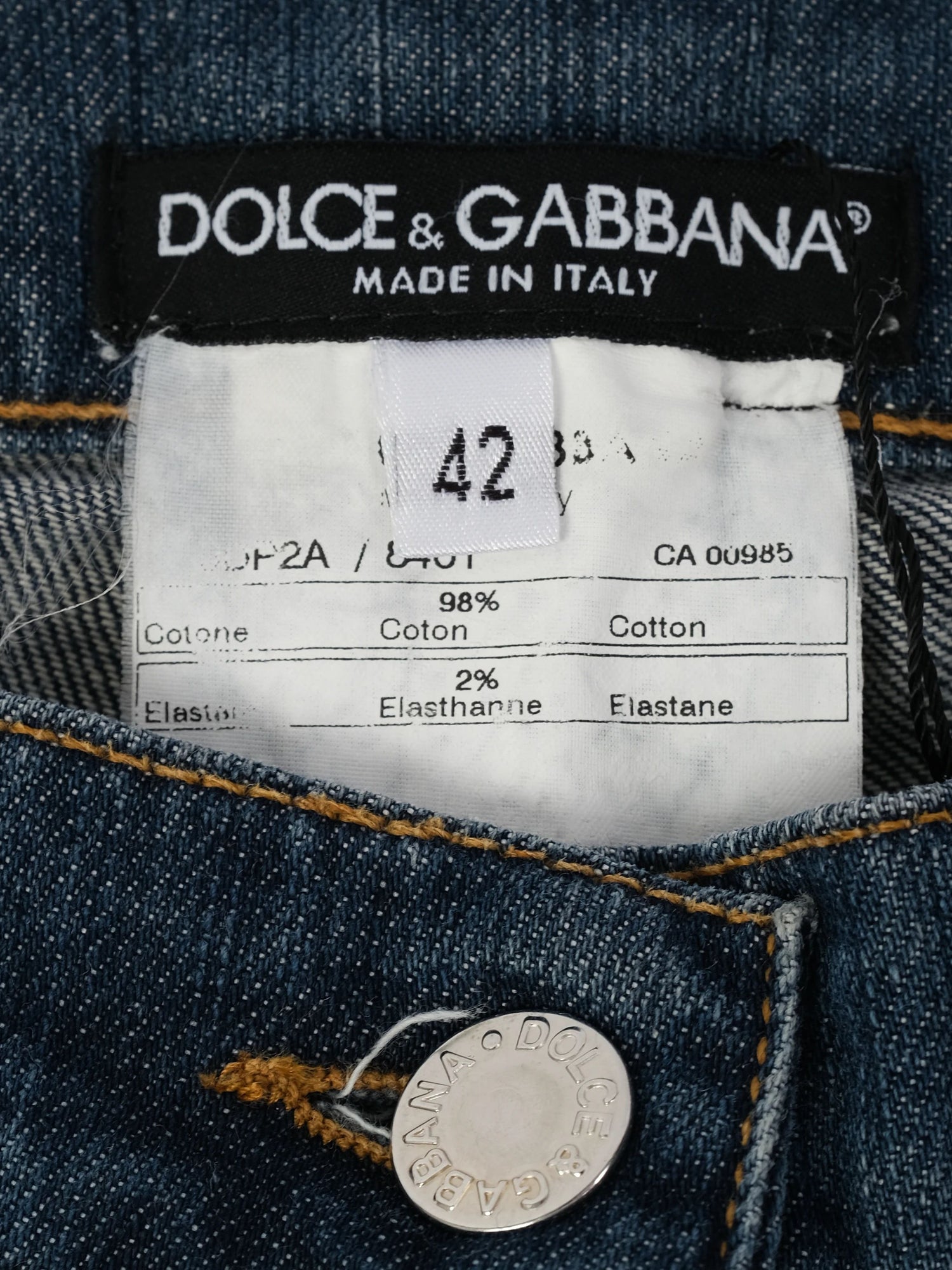 Excellent Dolce Gabbana Blue Denim Jeans Size M Made in Italy