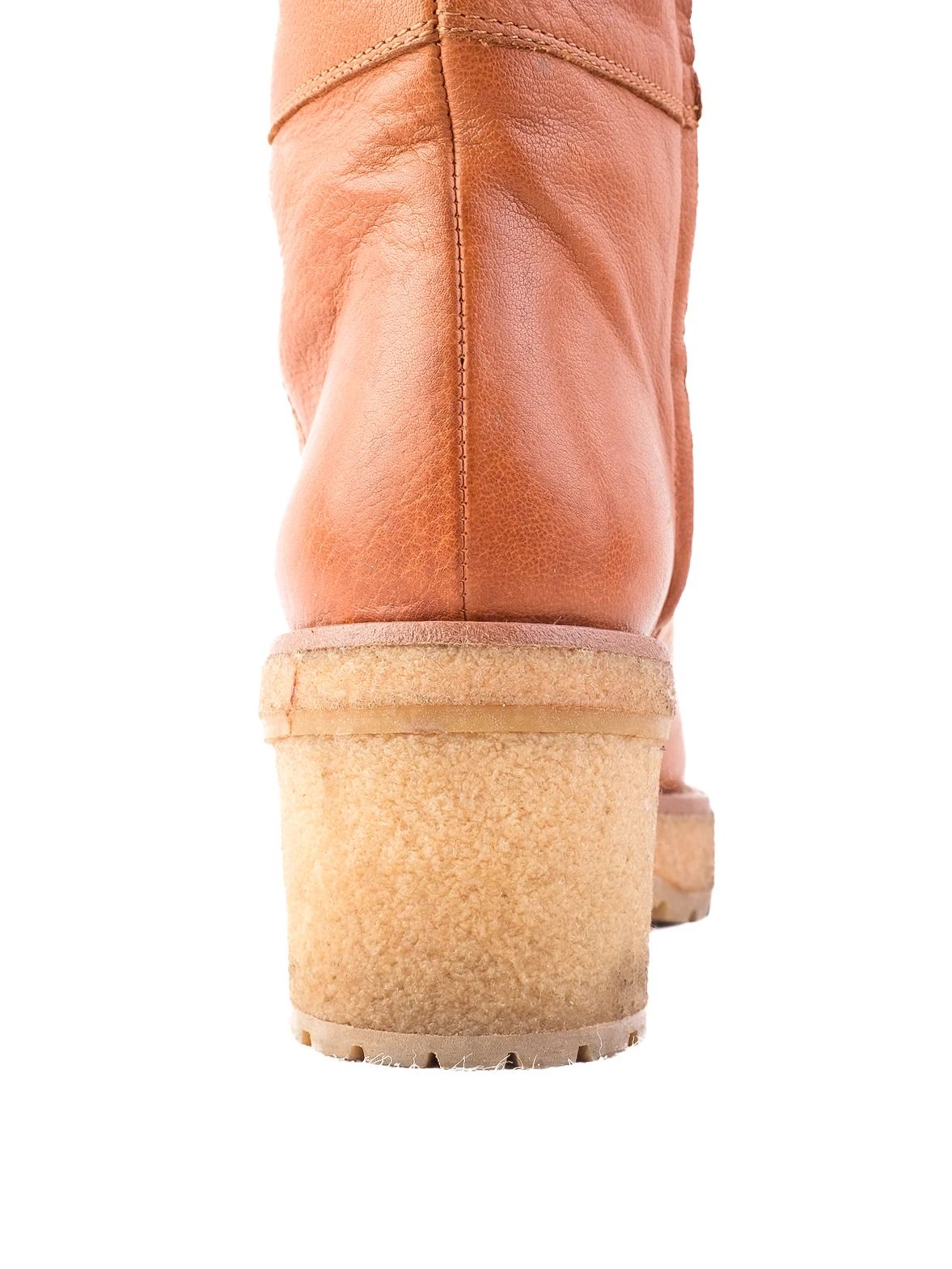 Excellent Ballin Orange Leather Tall Boots Size 37 with Zipper