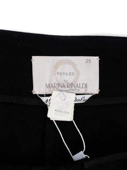Excellent Marina Rinaldi Black Viscose Pants Size M Made in Italy