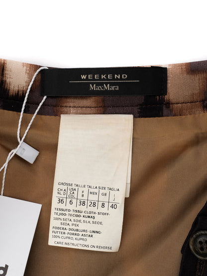 Perfect Weekend MaxMara Black Silk Pleated Skirt Size M