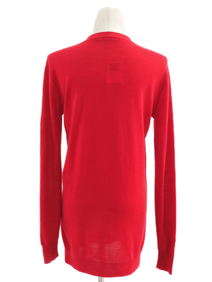 Excellent Ralph Lauren Red Wool Cardigan Sweater Size S