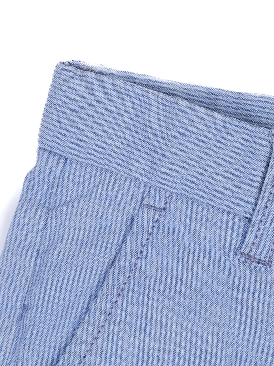 Excellent Armani Junior Blue Cotton Striped Shorts Size 10 for Kids