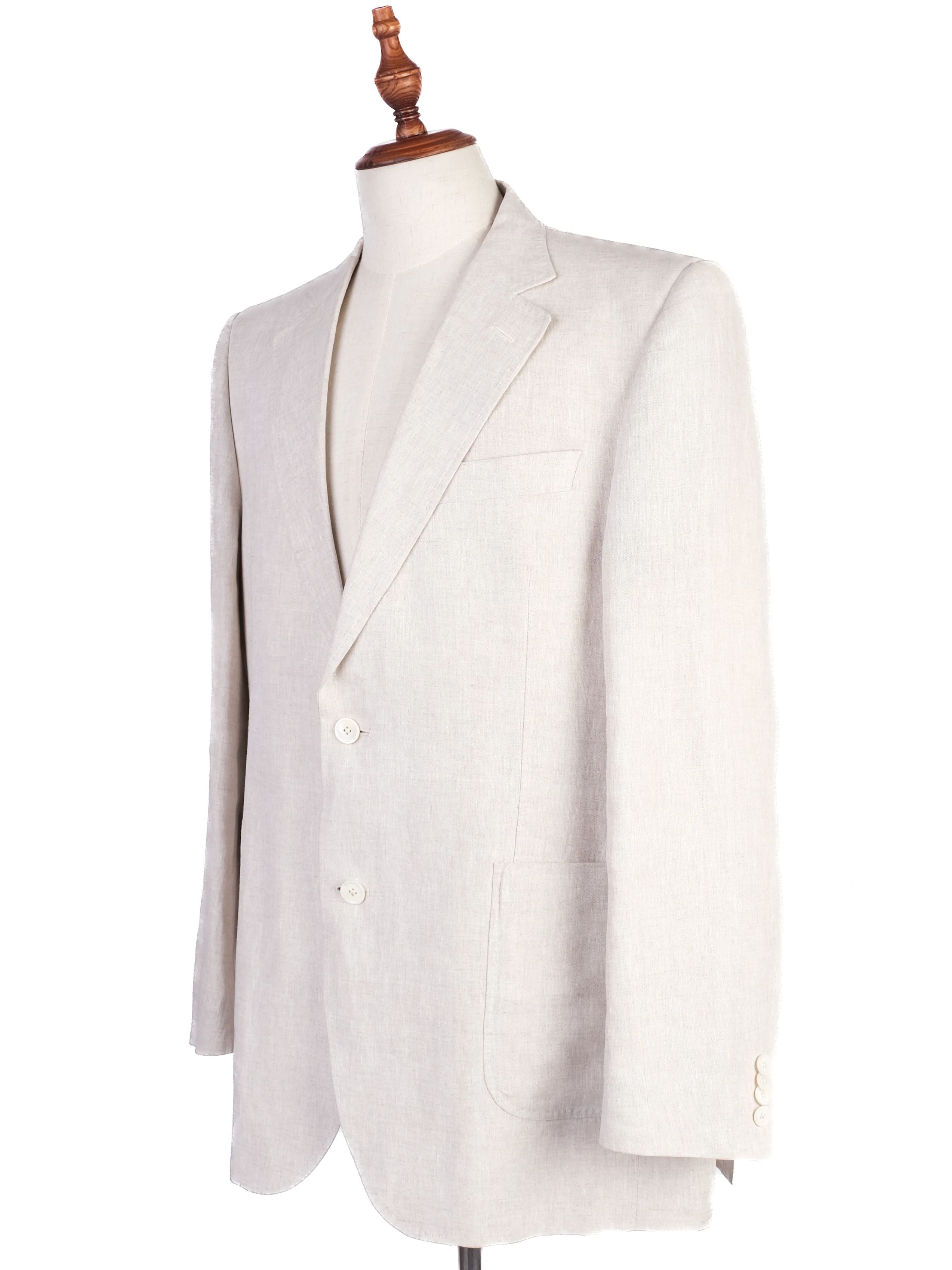 Excellent Patrick Hellman White Linen Blazer Size XXL for Men