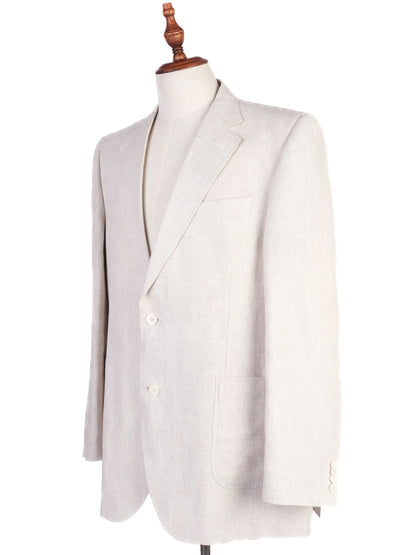 Excellent Patrick Hellman White Linen Blazer Size XXL for Men