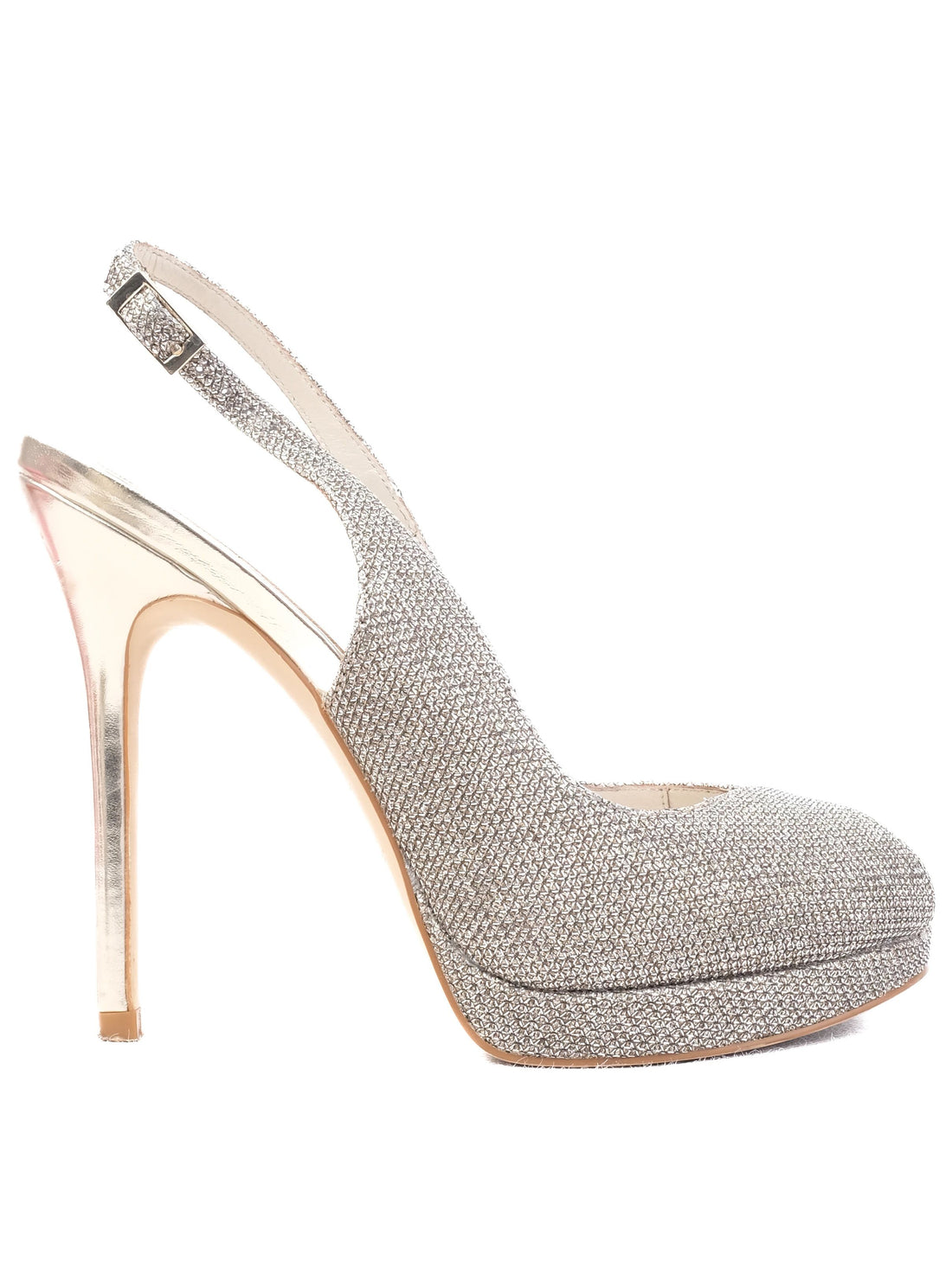 Excellent Karen Millen Gray Leather Slingback High Heels Size 37