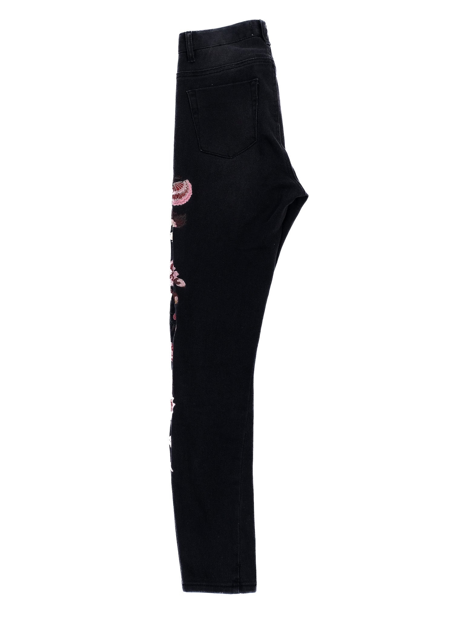 Excellent One X Onetespoon Black Floral Embroidered Jeans Size XS