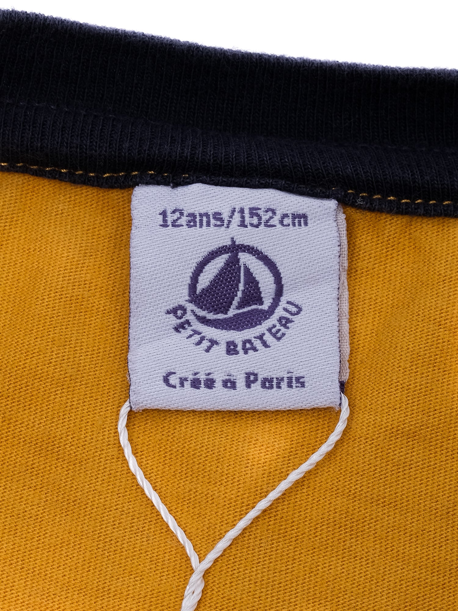 Excellent Petit Bateau Yellow Long Sleeve Shirt Size 12 Kids