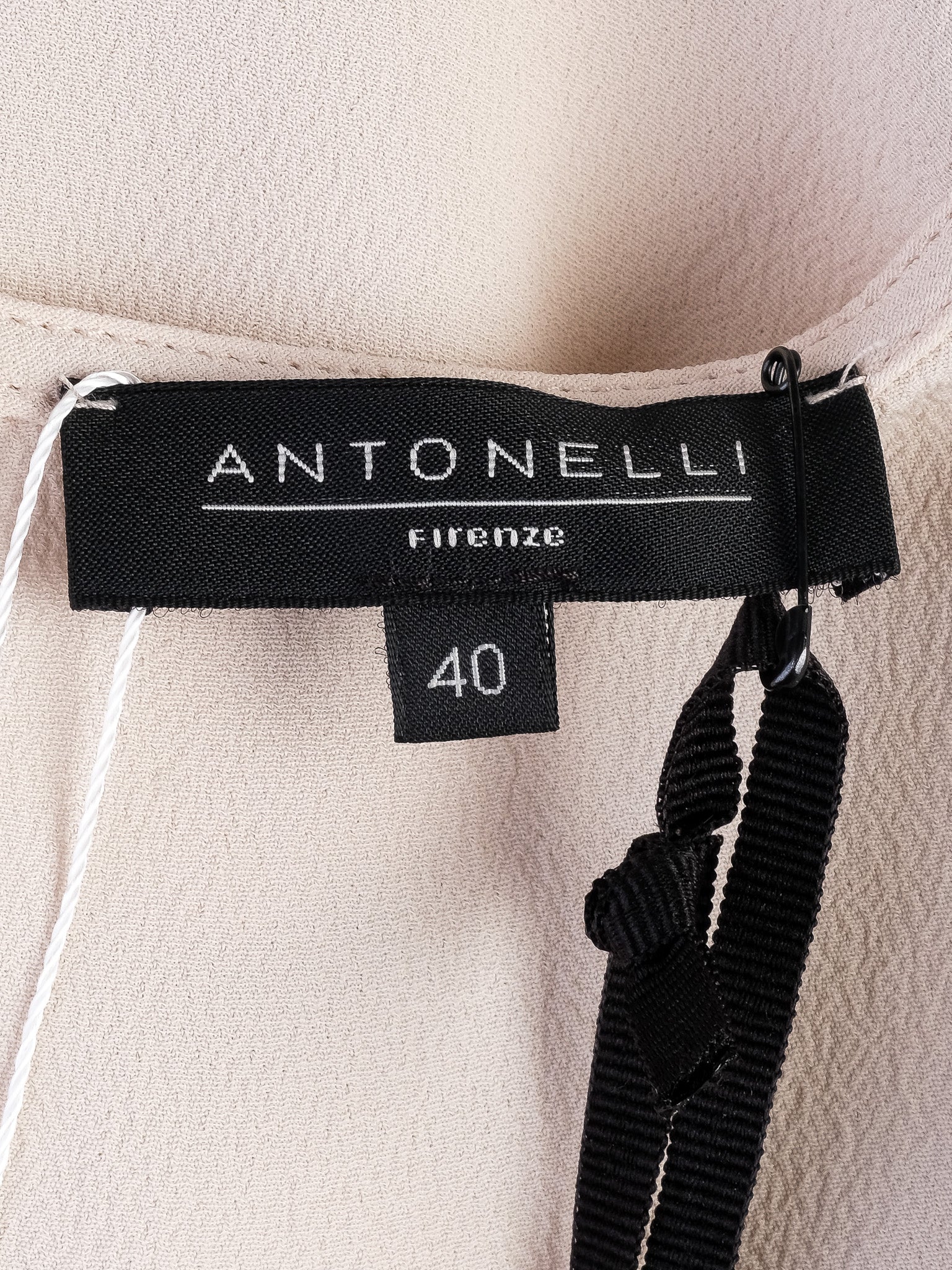 NEW Antonelli White Silk Tunic Blouse Size XS for Women