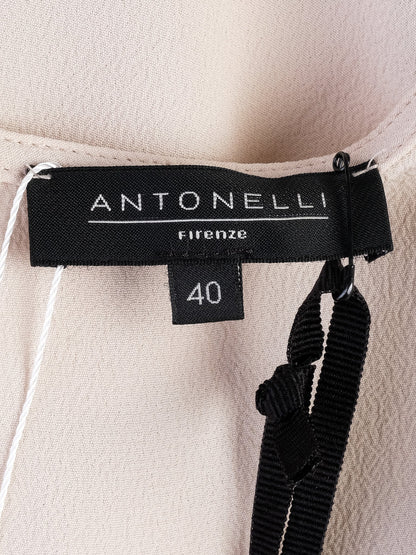 NEW Antonelli White Silk Tunic Blouse Size XS for Women