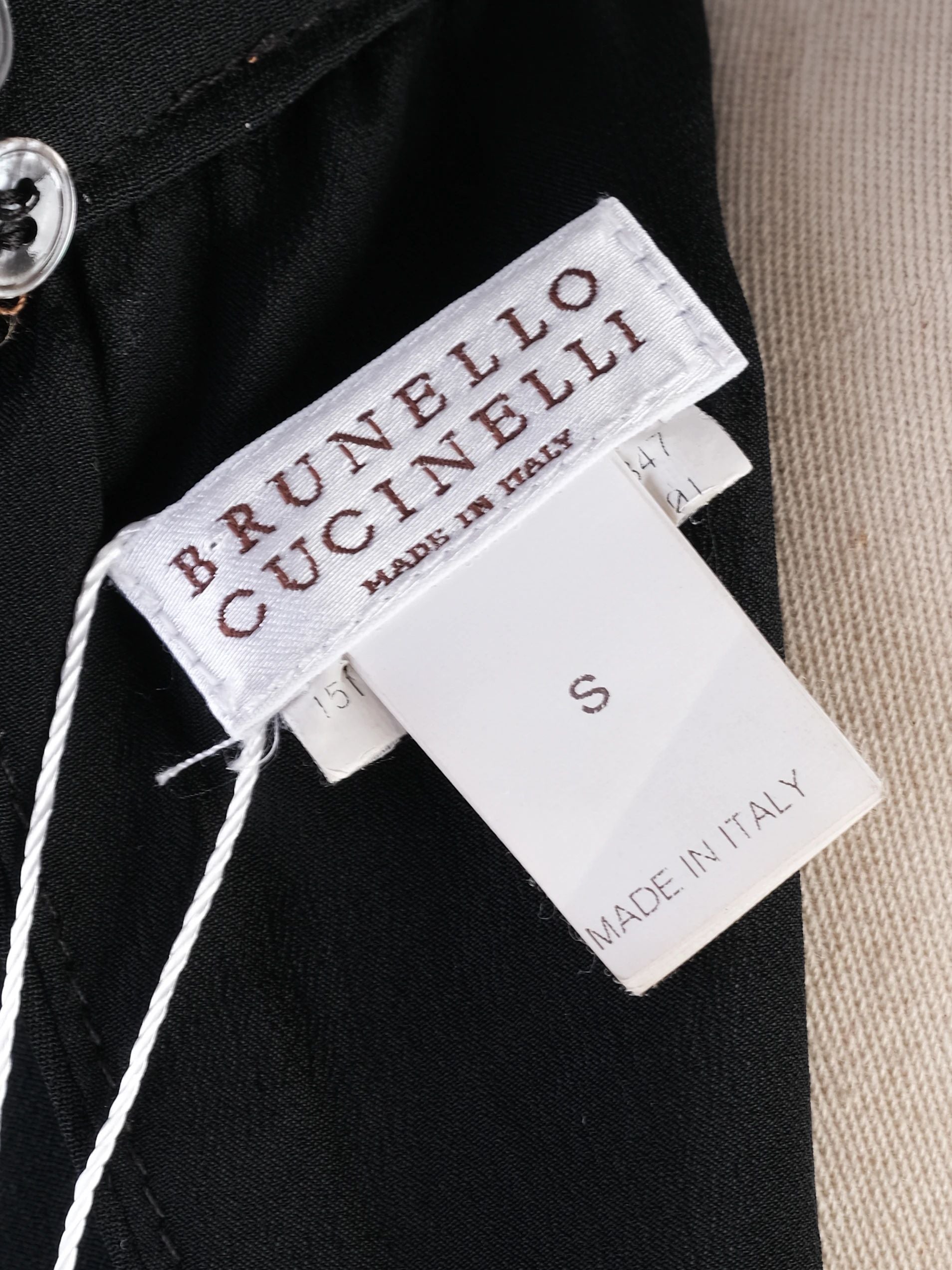 Excellent Brunello Cucinelli Black Silk Jumpsuit Size S