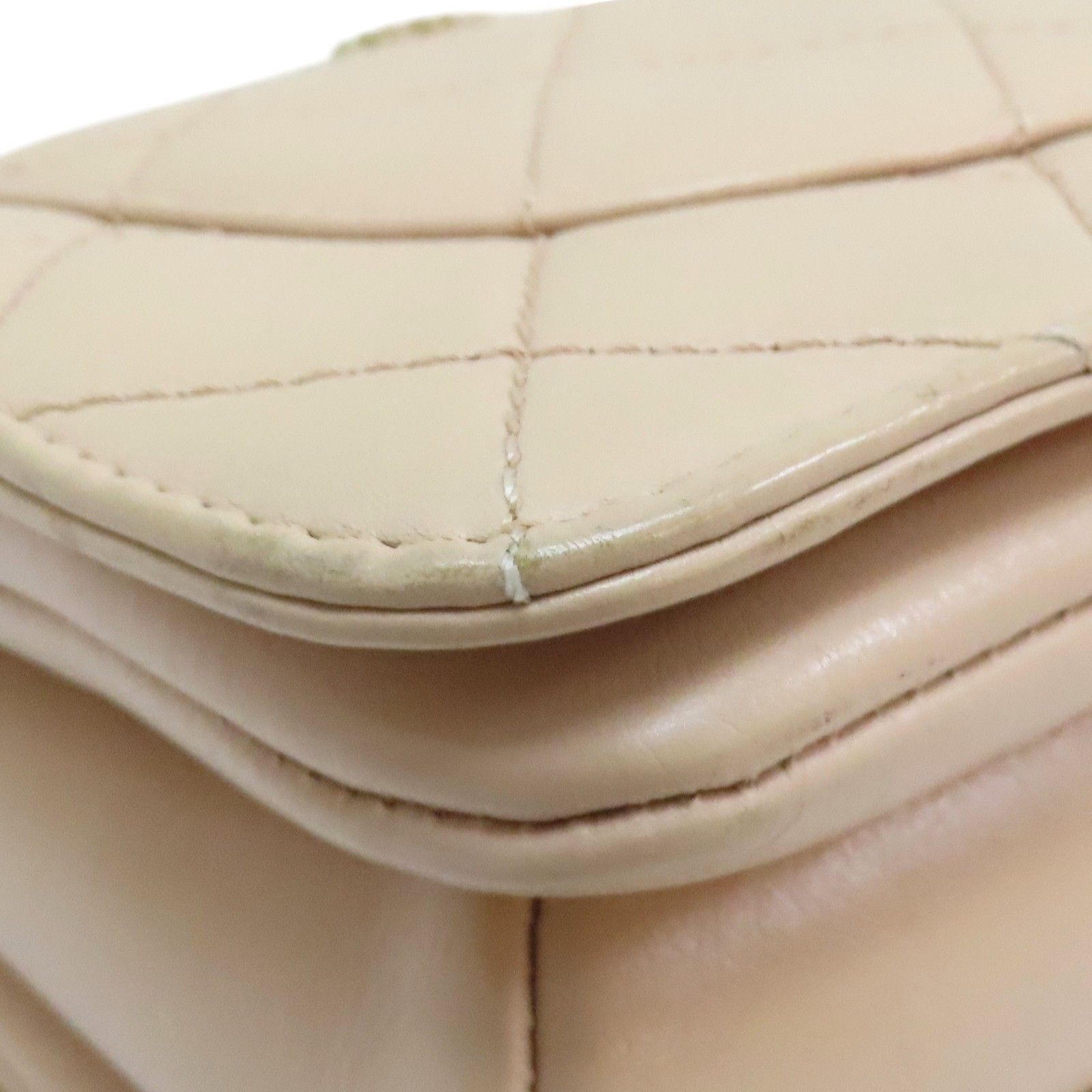 Chanel Matelasse Shoulder Handbag Calfskin Pink (no Card)