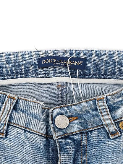 Excellent Dolce Gabbana Light Blue Distressed Jeans Size S