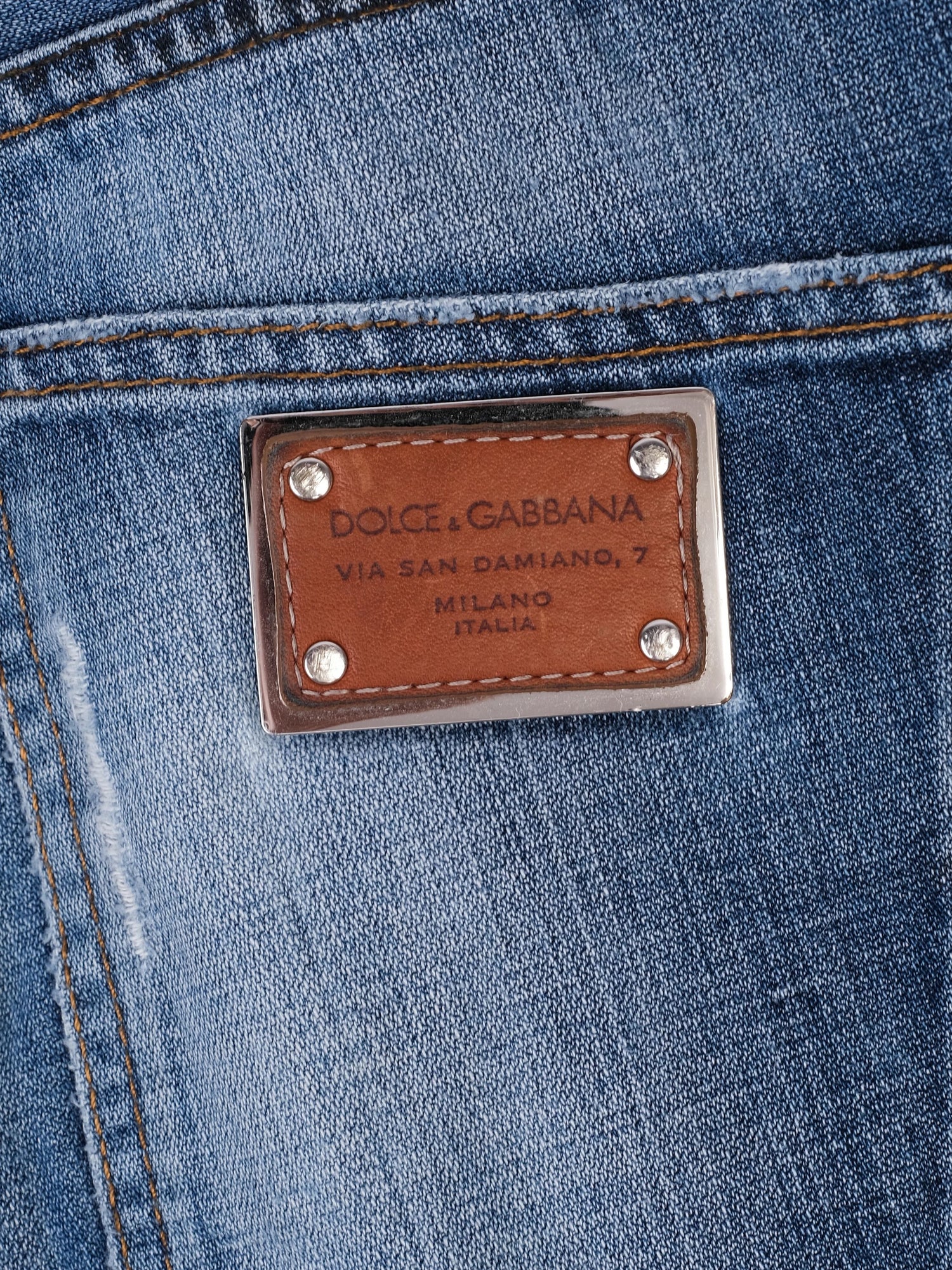 Excellent Dolce Gabbana Blue Distressed Jeans Size XS Men