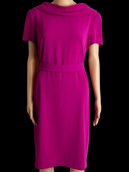 Good Escada Pink Viscose Dress Size M Elegant Design
