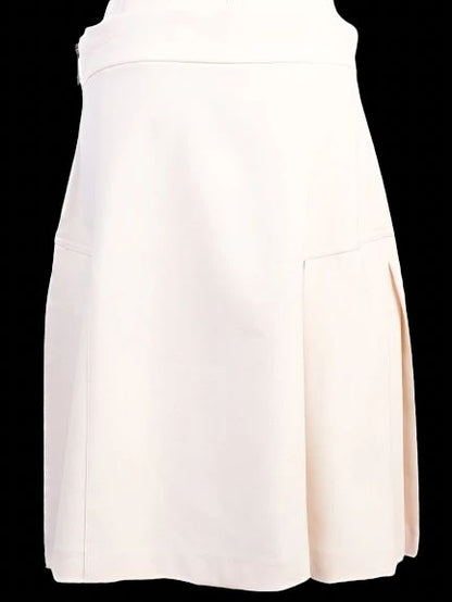Excellent Pinko White Pleated Skirt in Viscose Size M