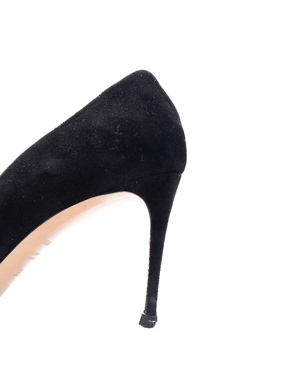 Casadei Black Leather High-Heeled Pumps Stiletto Size TBD