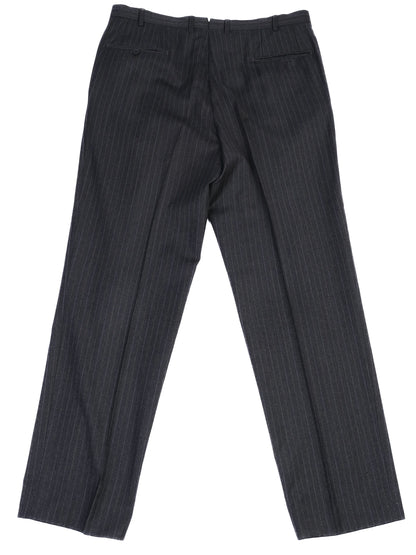 Excellent BRIONI Black Wool Pinstripe Suit Jacket Size XXL