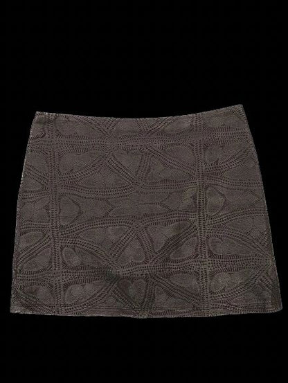 Excellent Alice+Olivia Black Textured Skirt Size M