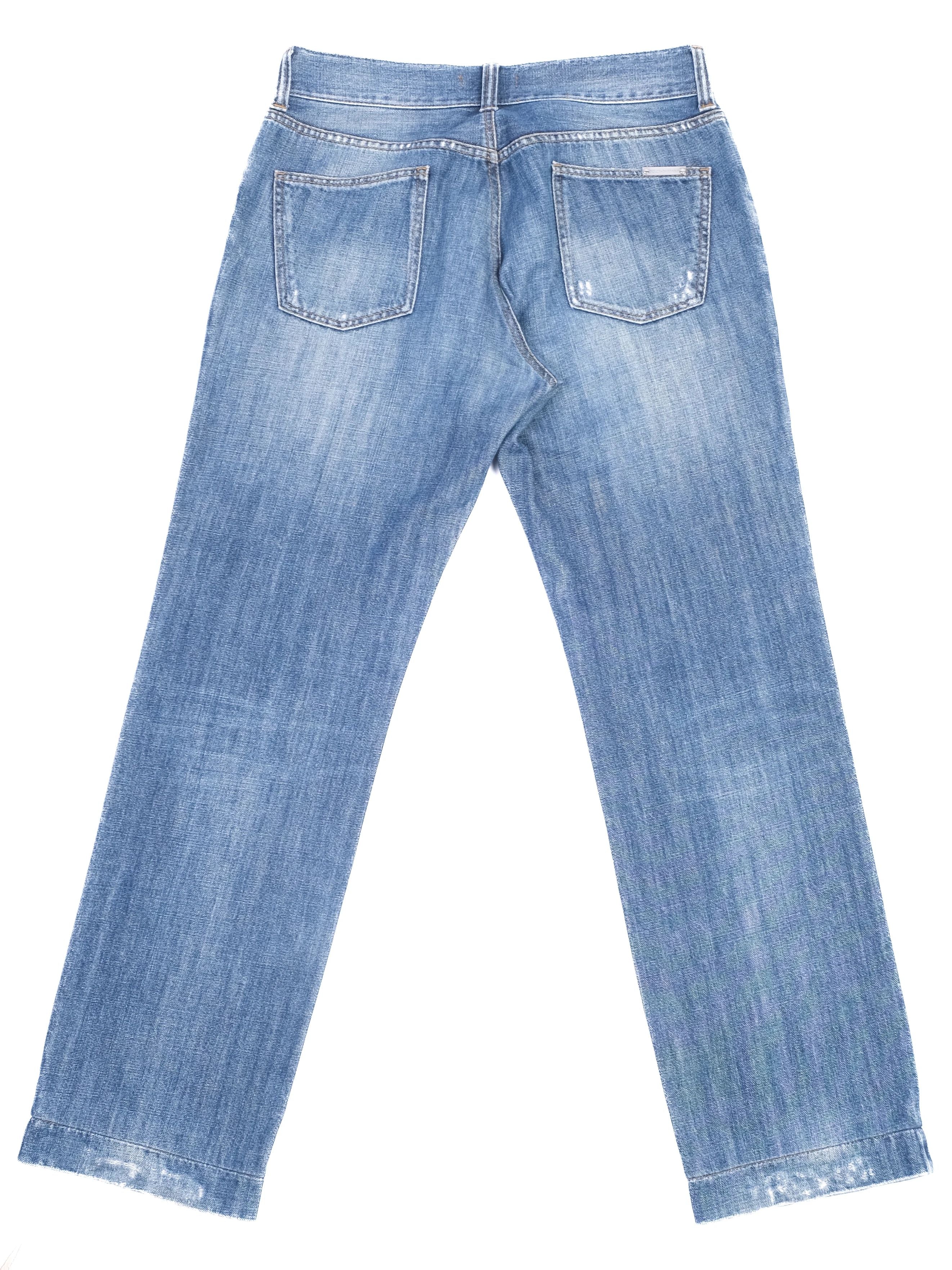 Excellent Dolce Gabbana Blue Denim Jeans Size XL Cotton