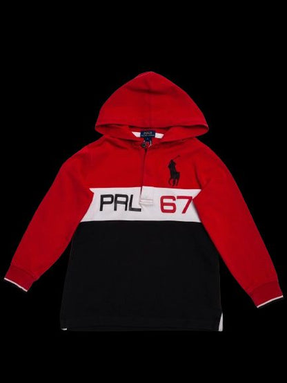 Good Polo Ralph Lauren Kids Red Hooded Sweatshirt Size 8 PRL 67