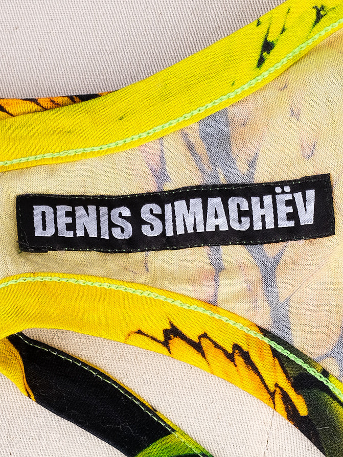 EXCELLENT Denis Simachev Sleeveless Dress XS Colorful Abstract Pattern