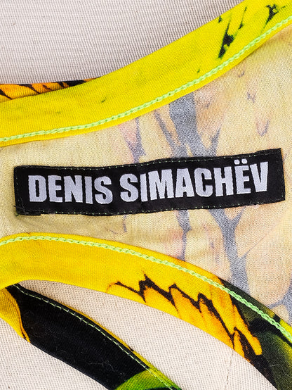 EXCELLENT Denis Simachev Sleeveless Dress XS Colorful Abstract Pattern