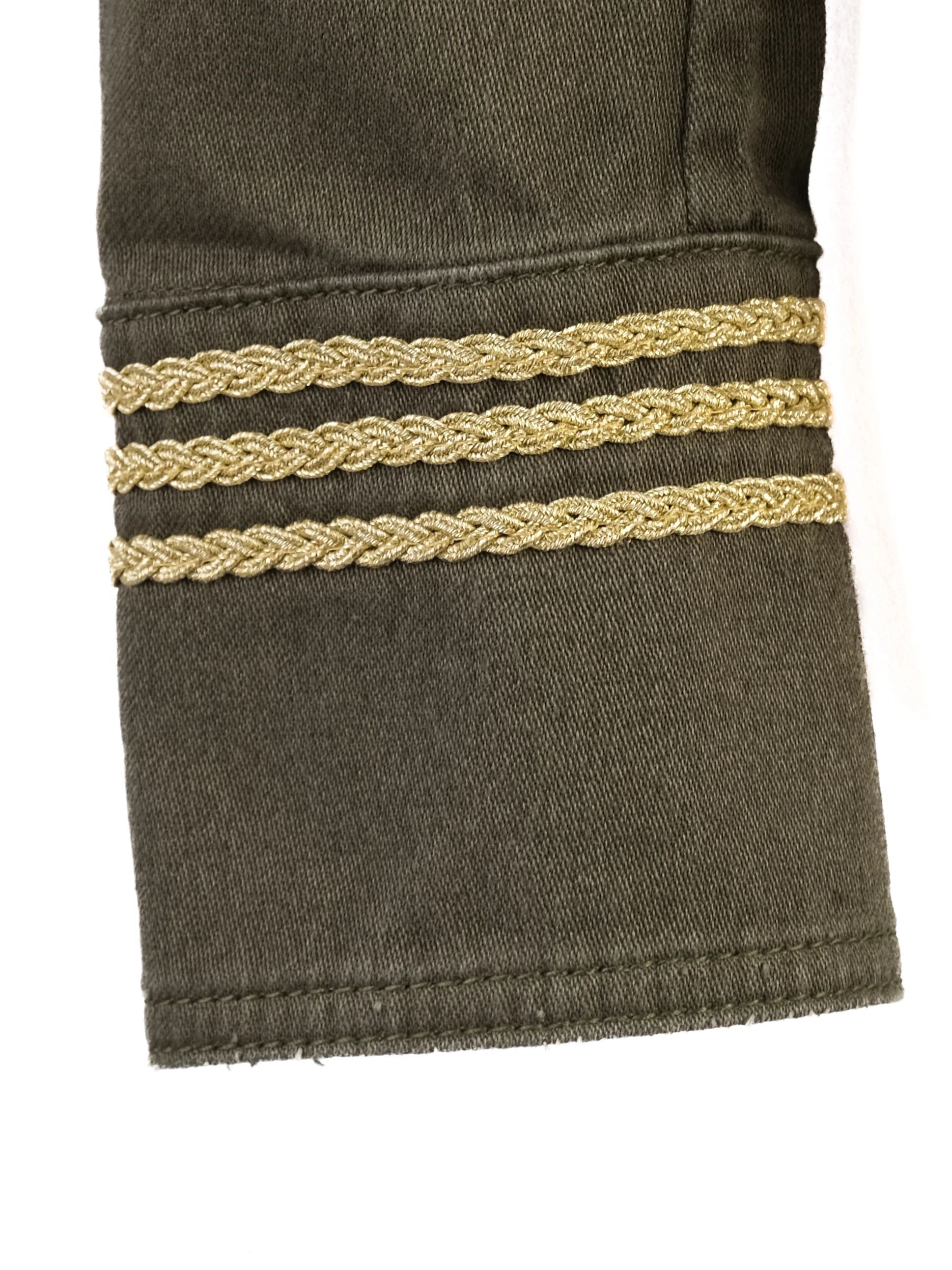 Excellent Zadig&amp;Voltaire Olive Green Military-Style Jacket Size S