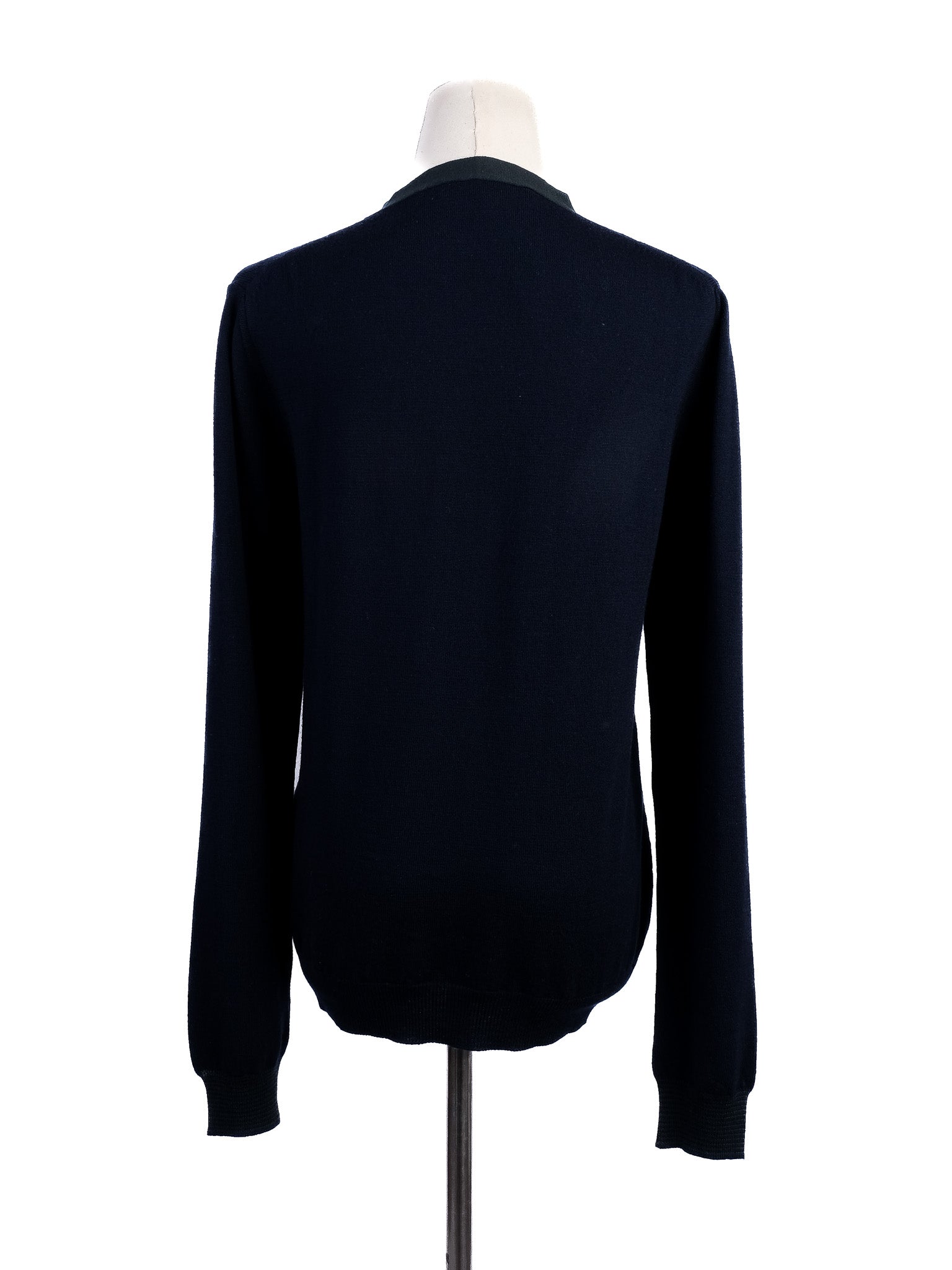 Excellent Love Moschino Navy Blue Wool Cardigan Size S