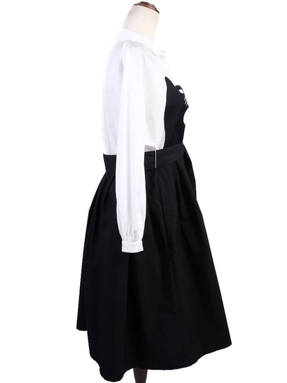 Excellent Weekend MaxMara Black White Dress Size S Cotton Blend