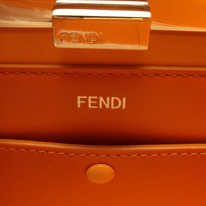 Fendi Peekaboo Ic You East West Handbag Orange Leather 8bn 323