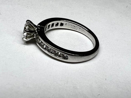 Tiffany &amp; Co. Channel Set Solitaire Ring 0.78ct
