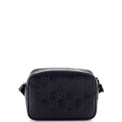 Gucci Front Zip Crossbody Gg Rubber Effect Leather Mini