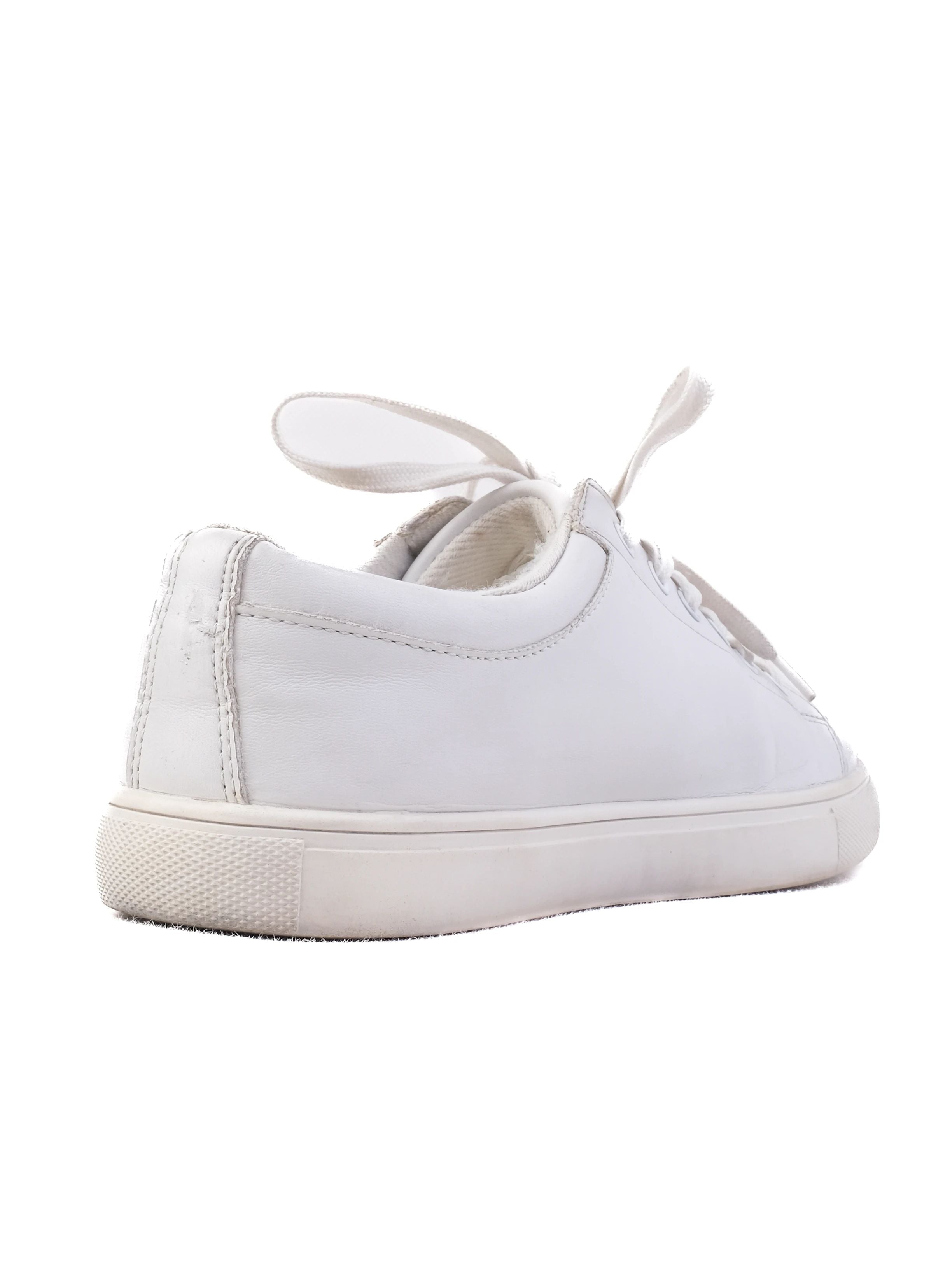 Excellent MSGM White Leather Sneakers Size 36.5