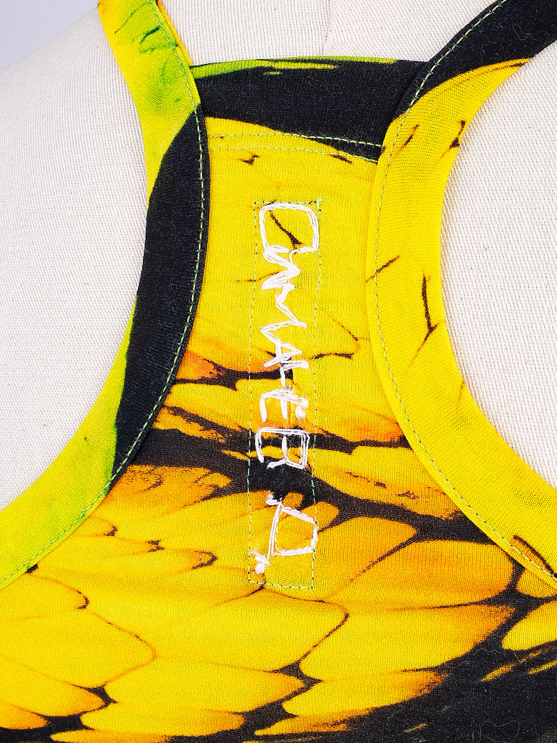 EXCELLENT Denis Simachev Sleeveless Dress XS Colorful Abstract Pattern