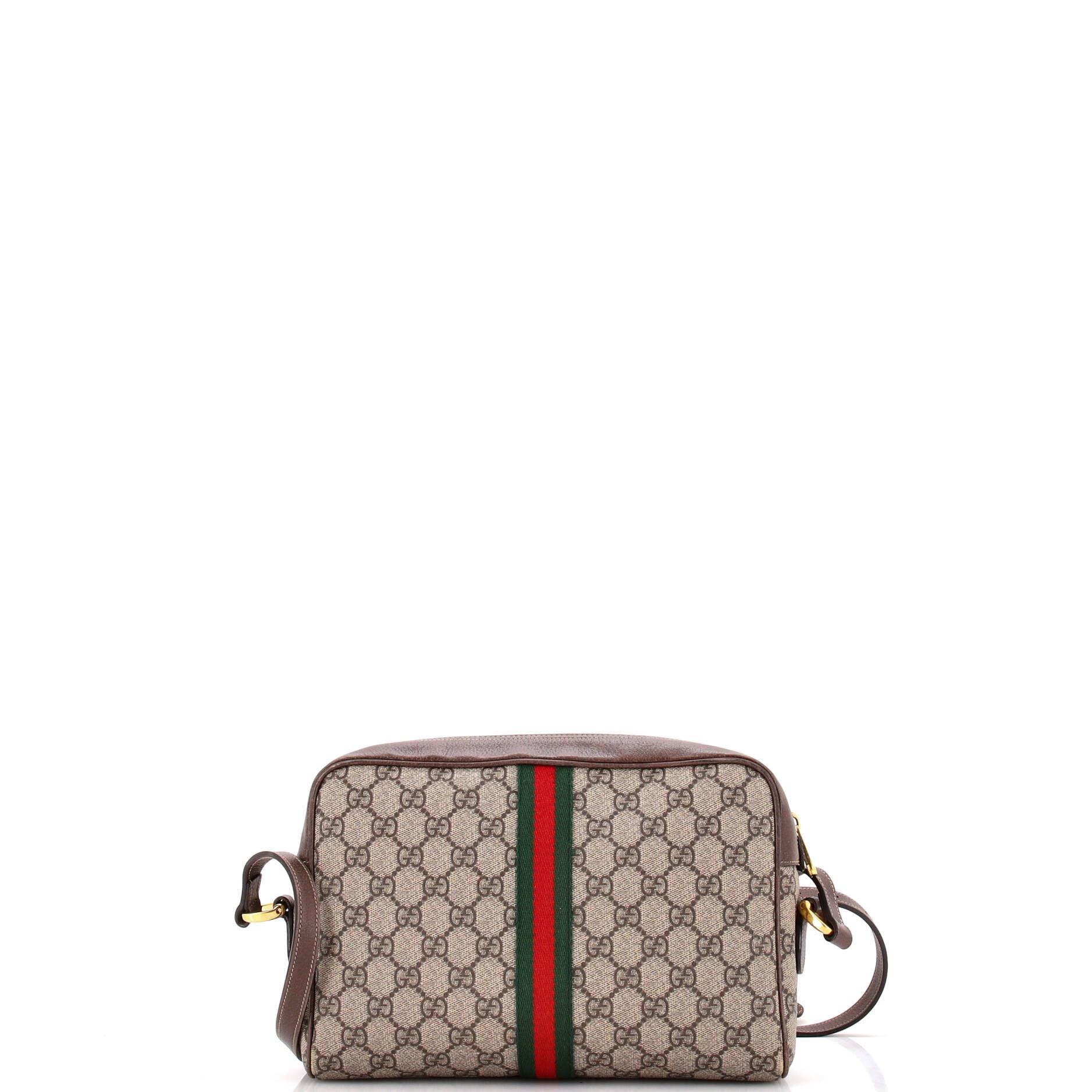 Gucci Small Ophidia Web Shoulder Bag, GG Supreme