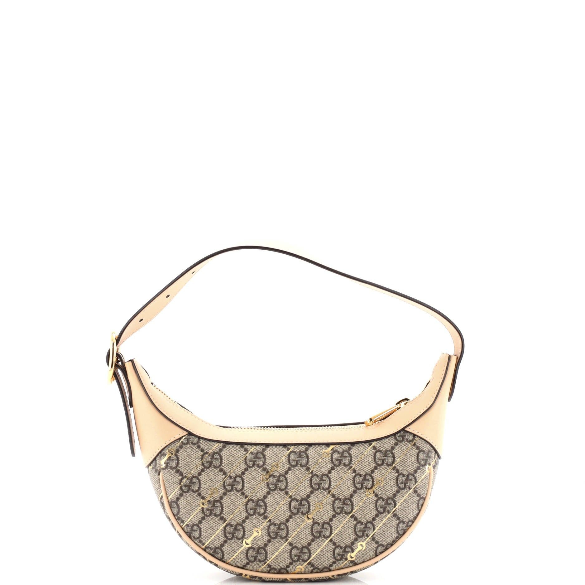 Gucci Ophidia Zip Hobo Print Gg Coated Canvas Mini