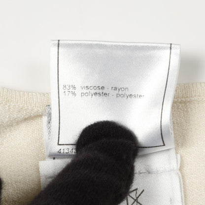 Chanel White Coco Mark Knit Rayon P 21350v 01291