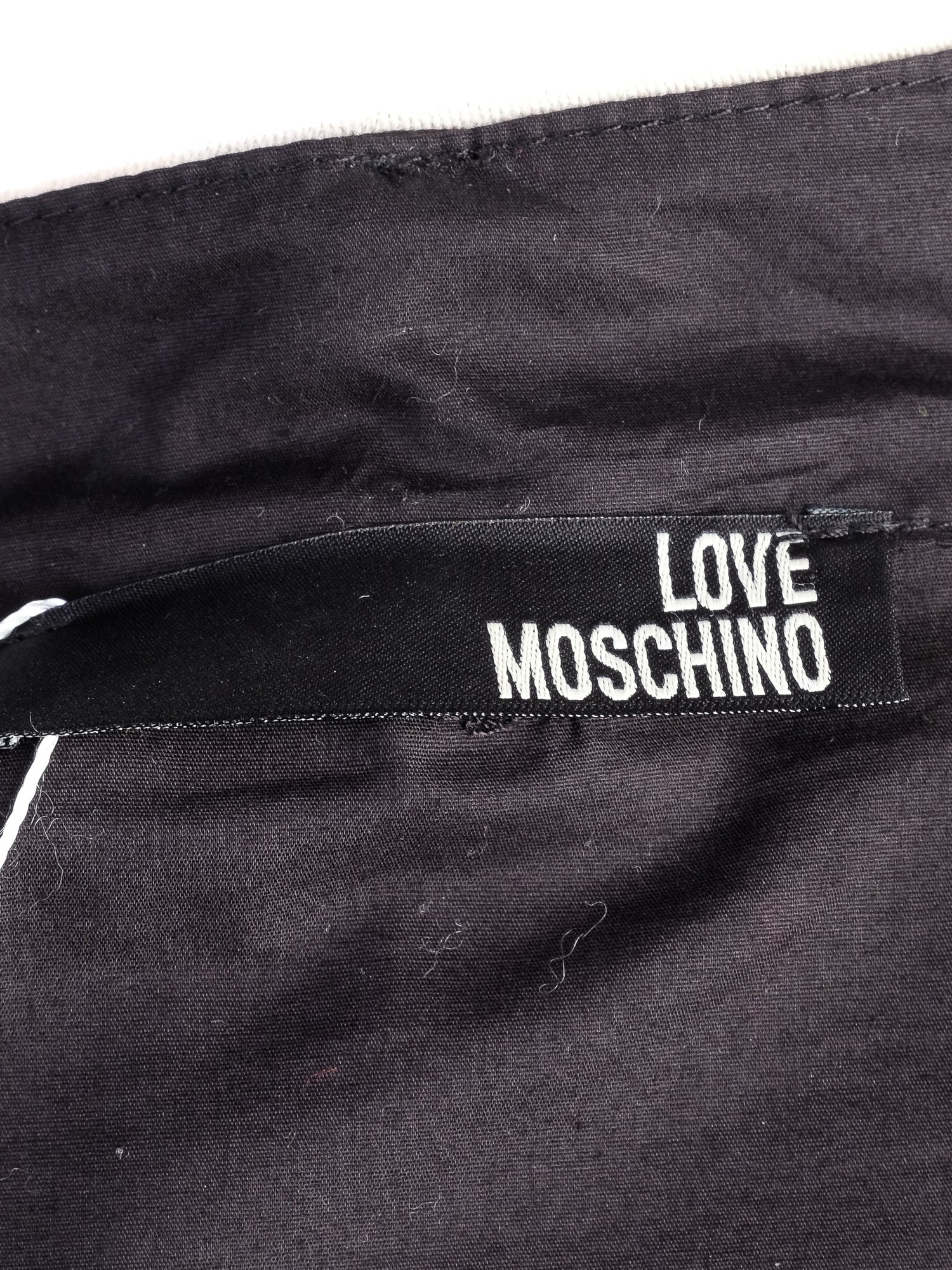 Excellent Love Moschino Black Cotton Long Sleeve Shirt with Tie