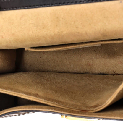Fendi Kan U Shoulder Bag Zucca Embossed Leather Small