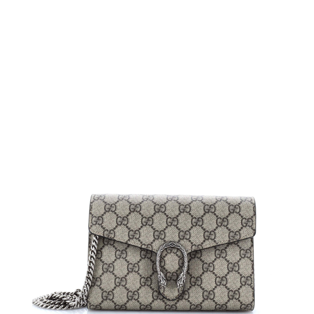 Gucci Dionysus Chain Wallet Gg Coated Canvas Small