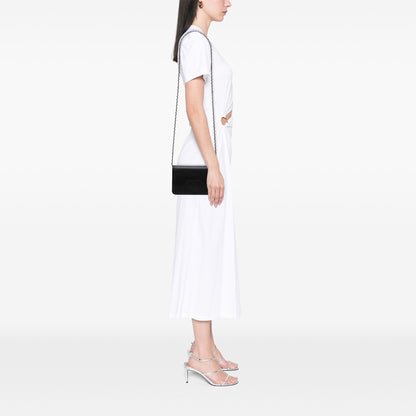 Chanel CC Embossed Lambskin Wallet On Chain Black