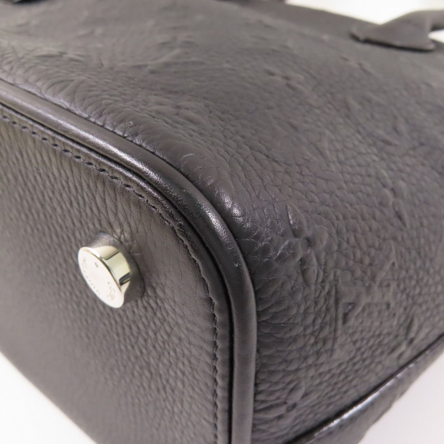 Louis Vuitton Cowhide Leather Revelation Lockit Ginpaku Handmade Bag Black Blk Handbag M 40771