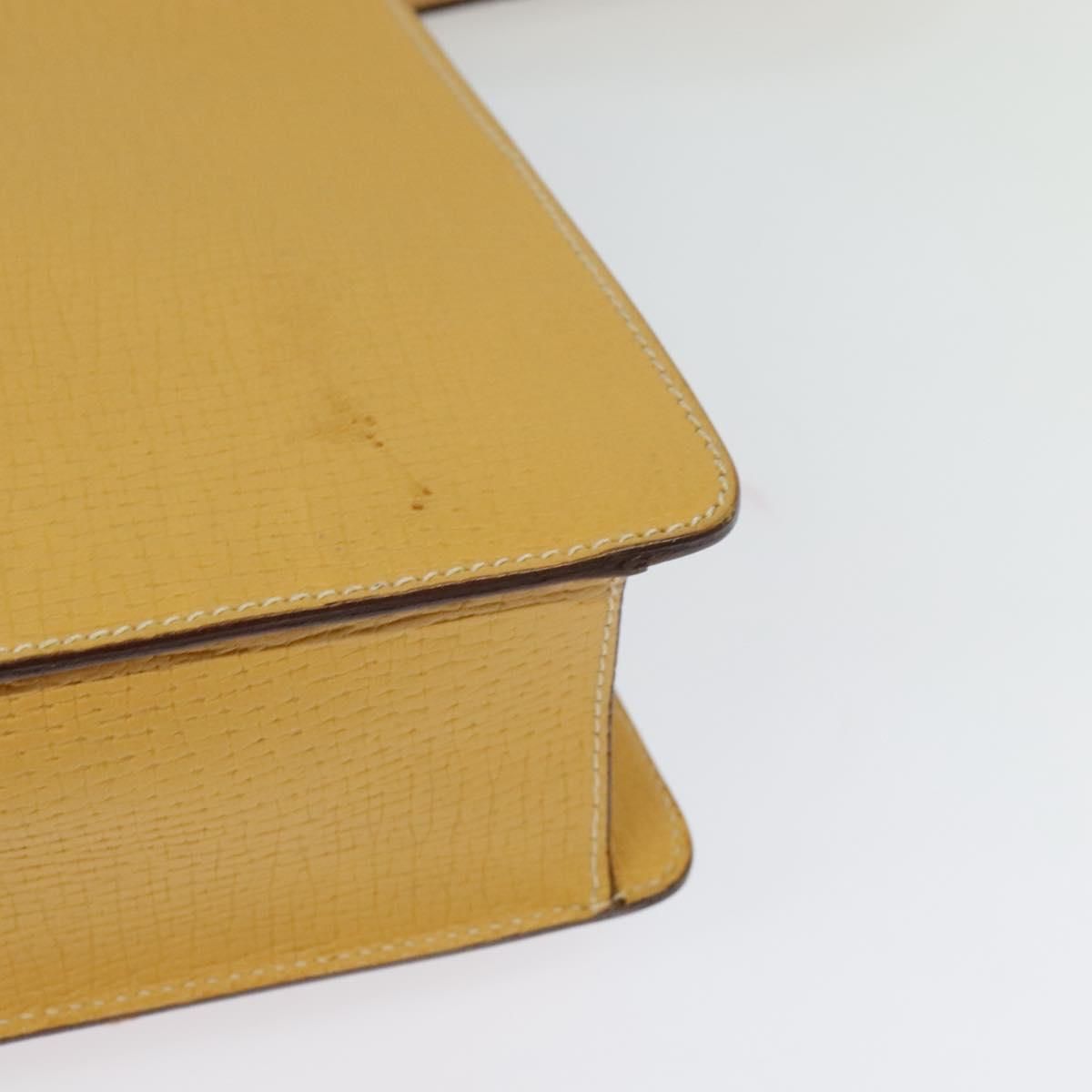 Loewe Barcelona Hand Bag Leather 2way Yellow Auth