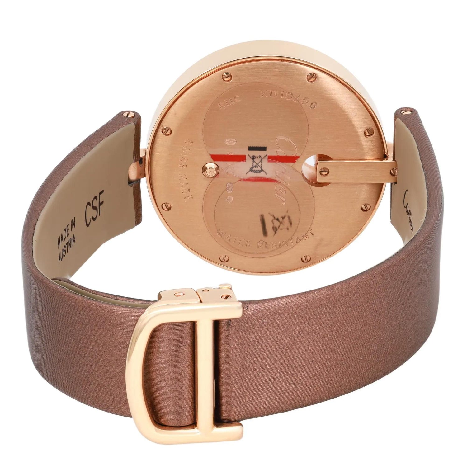 Cartier Captive 18k Rose Gold Diamond Silver Dial Ladies Quartz Watch WG600011