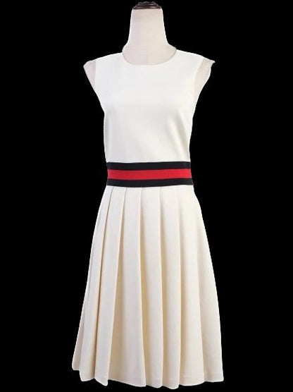 Gucci Excellent Condition White Nylon Sleeveless Dress Size S