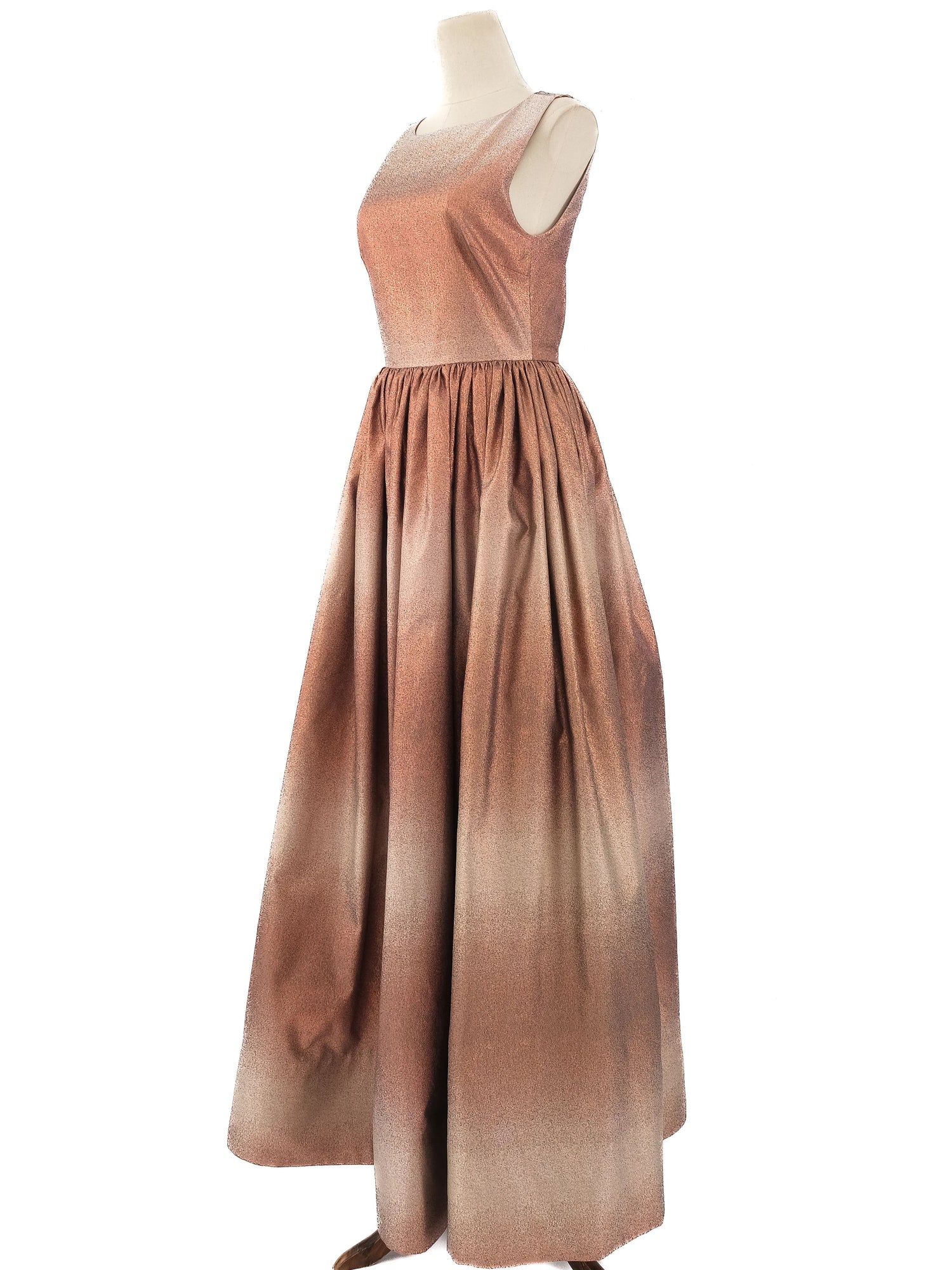 Excellent Alice+Olivia Orange Sleeveless Gown Size L Polyester